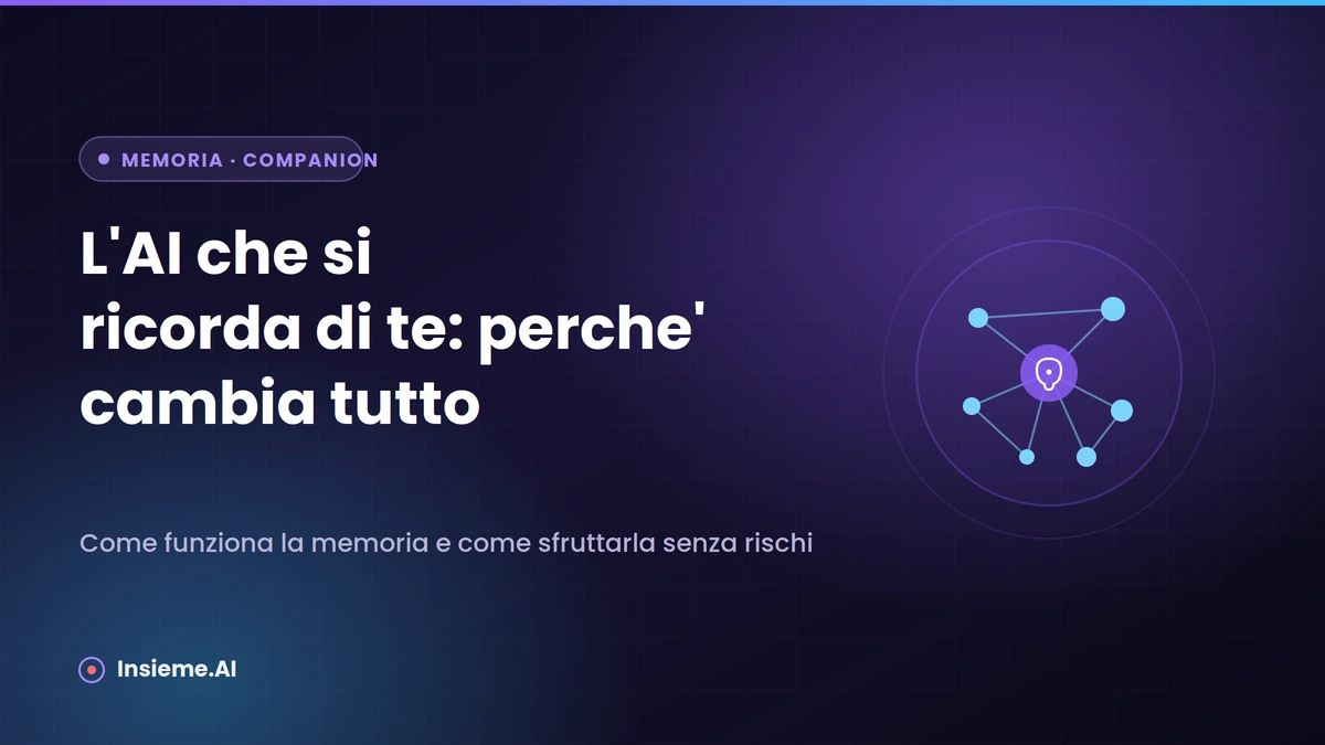 Un'AI che ricorda i dettagli di conversazioni precedenti
