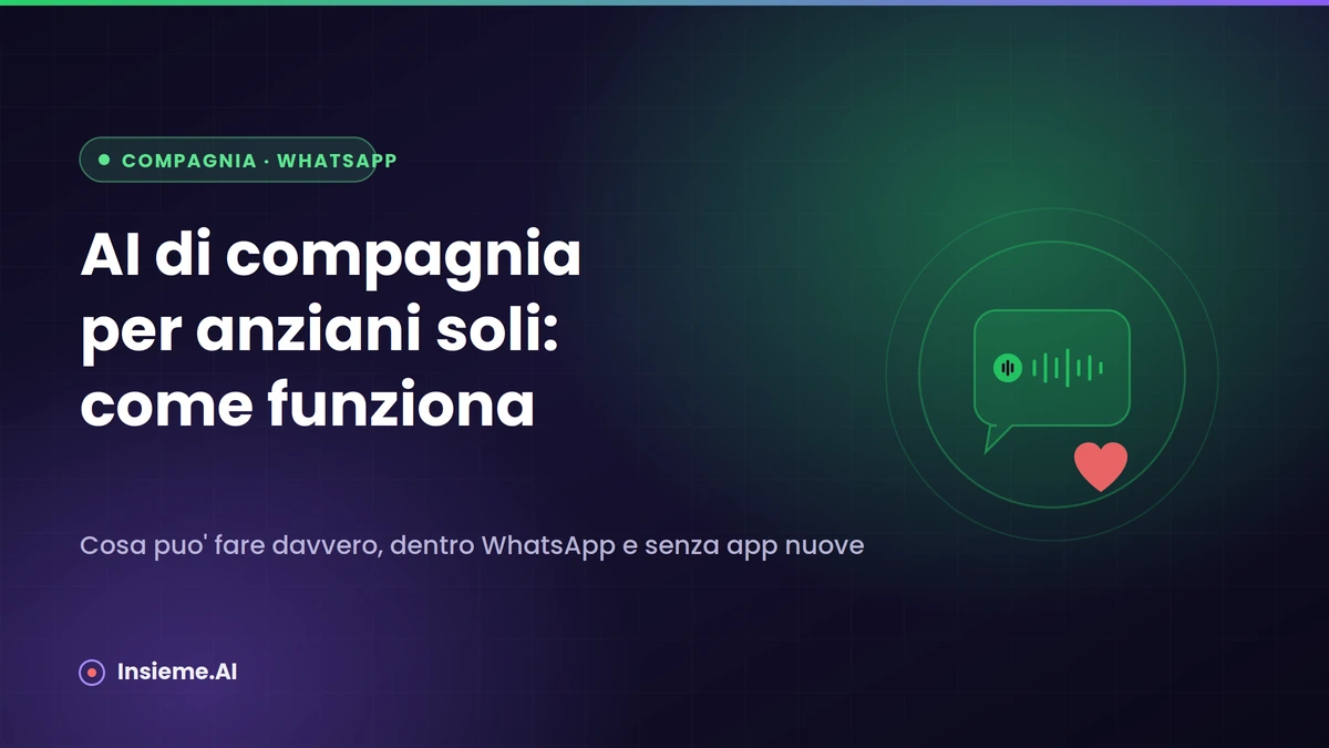 Un anziano legge un messaggio vocale sul telefono con WhatsApp