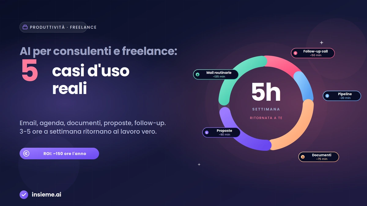 Freelance e consulenti che usano AI per risparmiare tempo