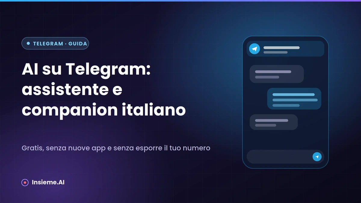 Un assistente AI in italiano dentro una chat di Telegram