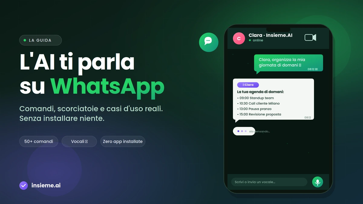 Conversazione AI dentro WhatsApp con Insieme.AI