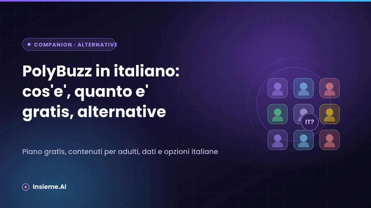 PolyBuzz e le alternative italiane di AI companion