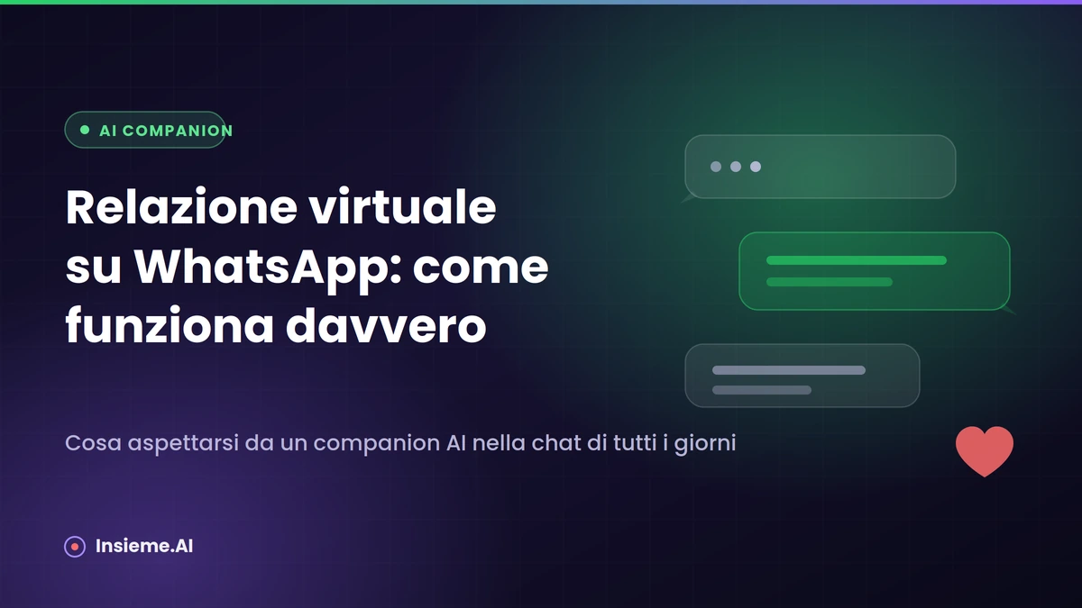 Conversazione con un AI companion dentro WhatsApp