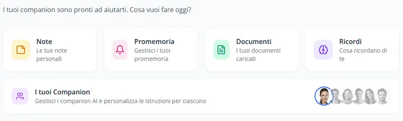 Pagina Ricordi, Note e Promemoria